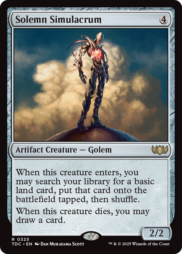 Solemn Simulacrum (TDC-325) - Commander: Tarkir: Dragonstorm