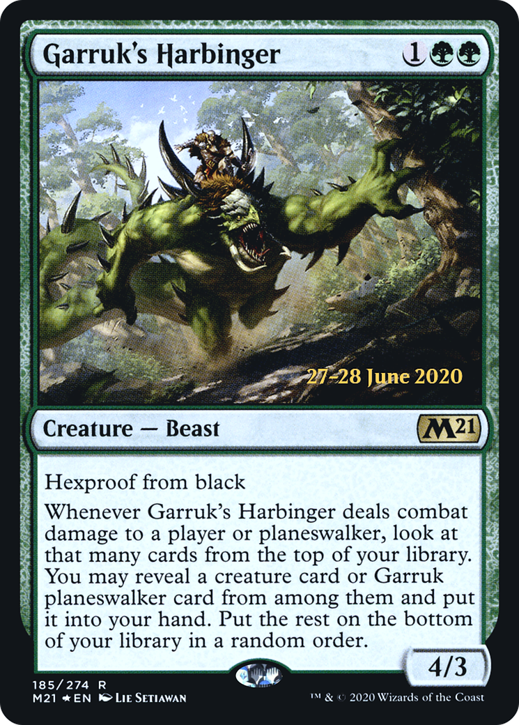 Garruk's Harbinger (PRE-185) - Core Set 2021 Promos Foil