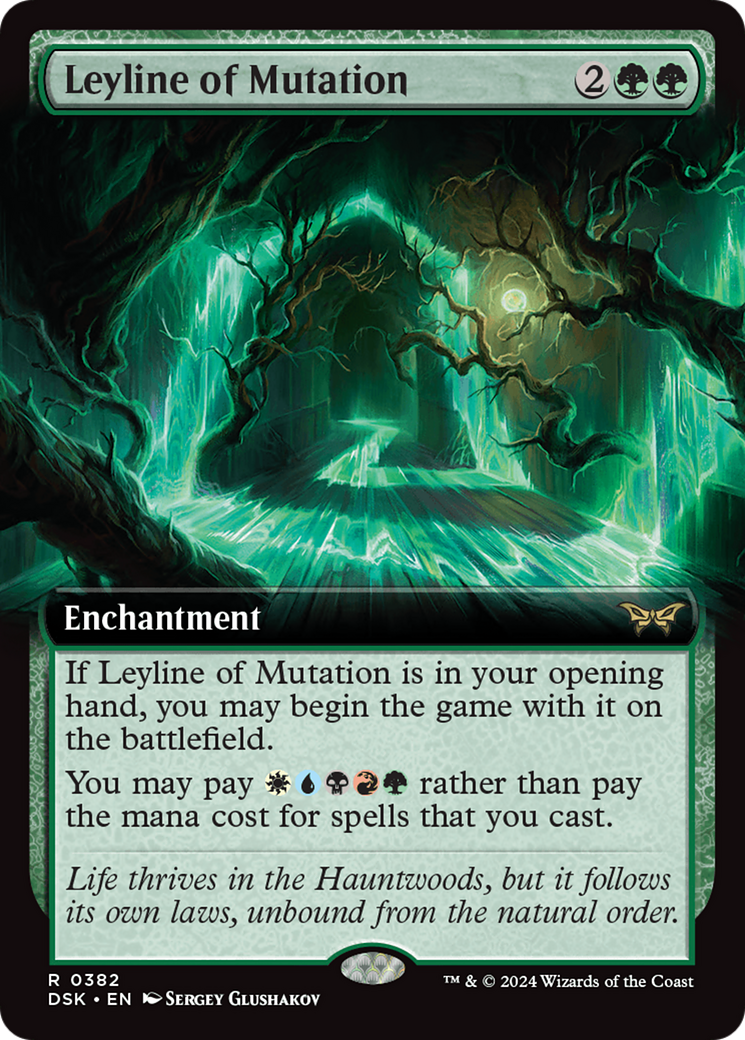 Ligne tellurique de mutation (DSK-382) - Duskmourn : La Maison de l'Horreur : (Extended Art) Foil