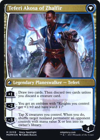 Invasion de la Nouvelle Phyrexia // Teferi Akosa de Zhalfir (PMOM-239S) - Promos de March of the Machine 