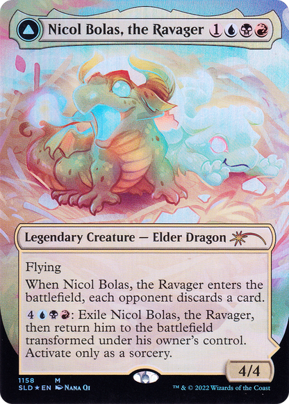 Nicol Bolas, the Ravager (SLD-1158) - Secret Lair Drop (Borderless) Foil