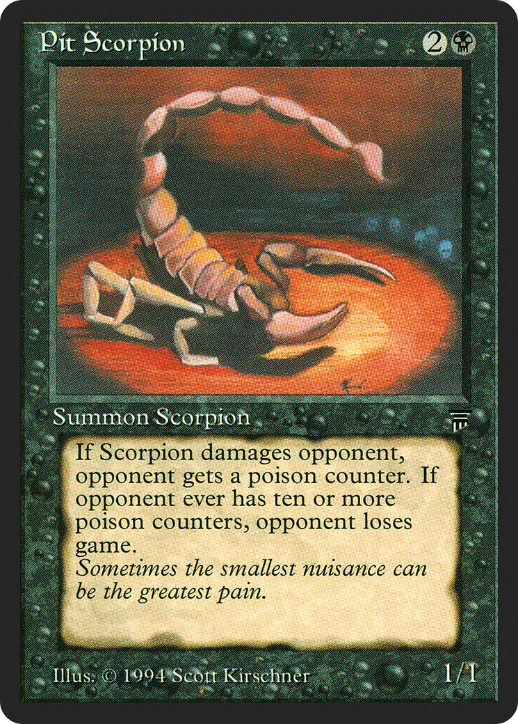 Scorpion des fosses (LEG-114) - Légendes