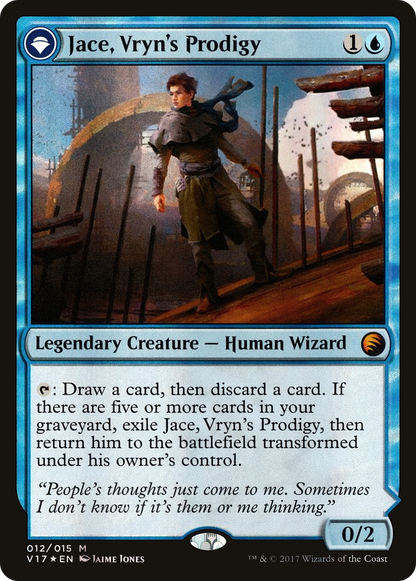 Jace, prodige de Vryn // Jace, télépathe délié (V17-012) - From the Vault : Transform : (originpwdfc) Foil 