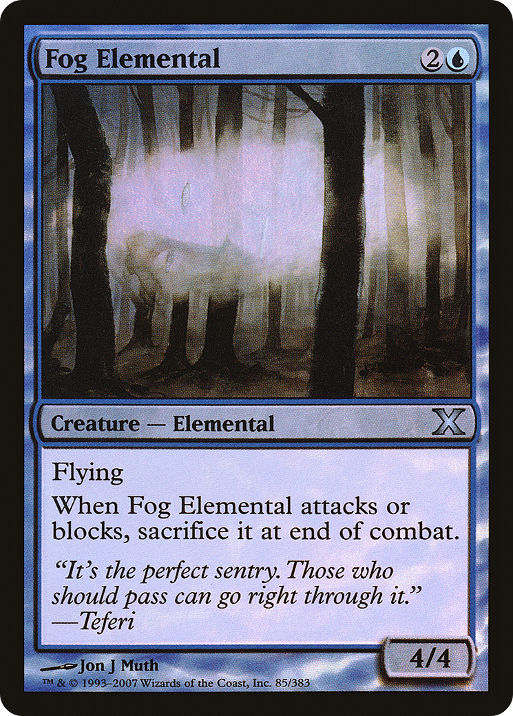 Fog Elemental (10E-85★) - Tenth Edition Foil