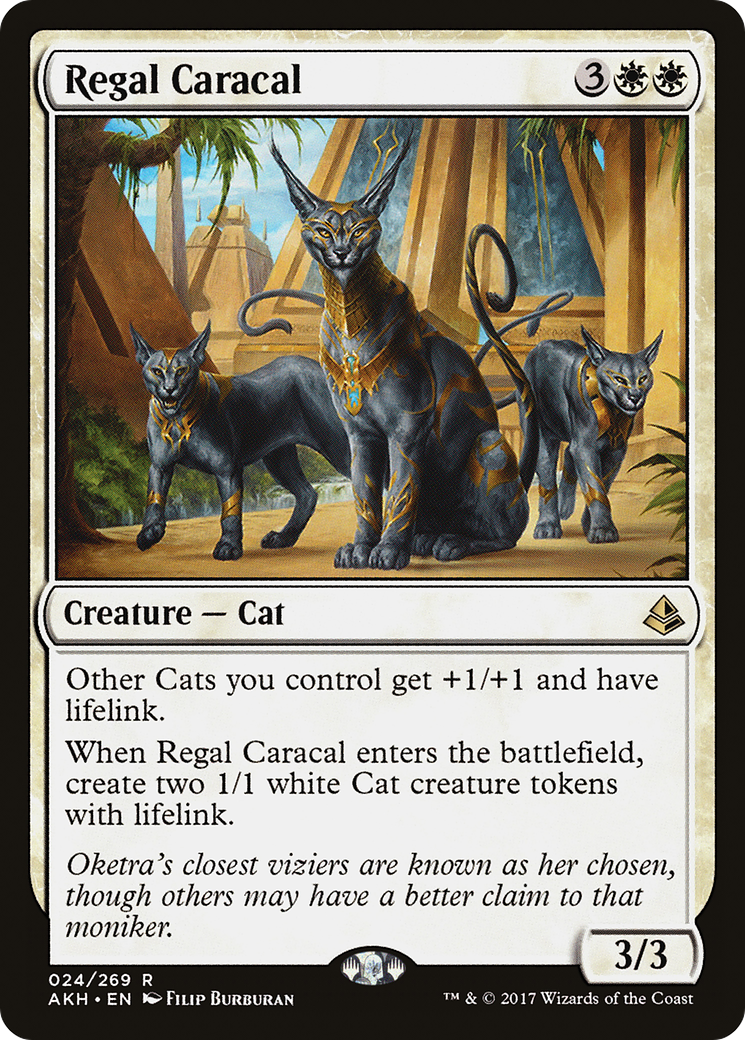 Caracal royal (AKH-024) - Feuille d'Amonkhet