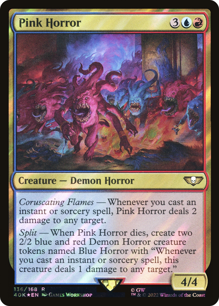 Pink Horror (Surge Foil) (40K-136★) - Warhammer 40,000 Commander Foil