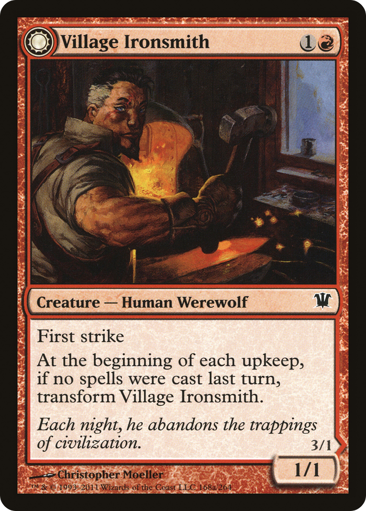 Village Ironsmith // Ironfang (ISD-168) - Innistrad: (Double Faced Transform) Foil