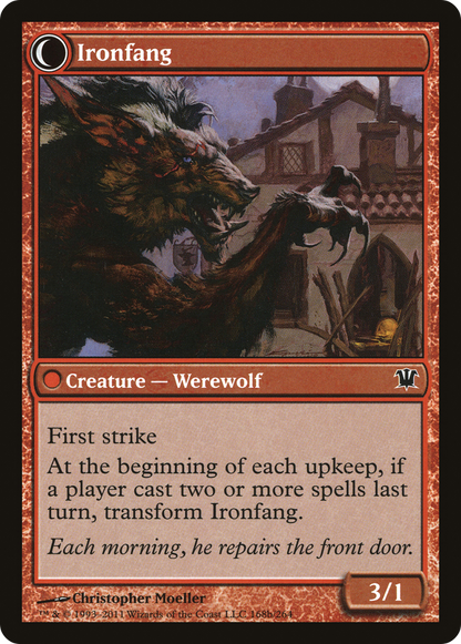 Village Ironsmith // Ironfang (ISD-168) - Innistrad: (Double Faced Transform) Foil