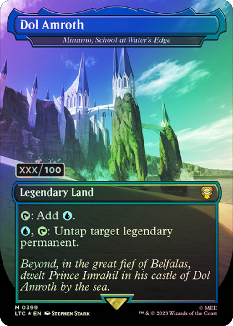 Dol Amroth - Minamo, School at Water's Edge (Serial Numbered) (LTC-399Z) - Tales of Middle-earth Commander / Dol Amroth (Borderless) Foil