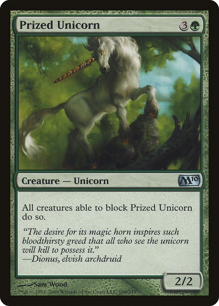 Prized Unicorn (M10-199) - Magic 2010 Foil