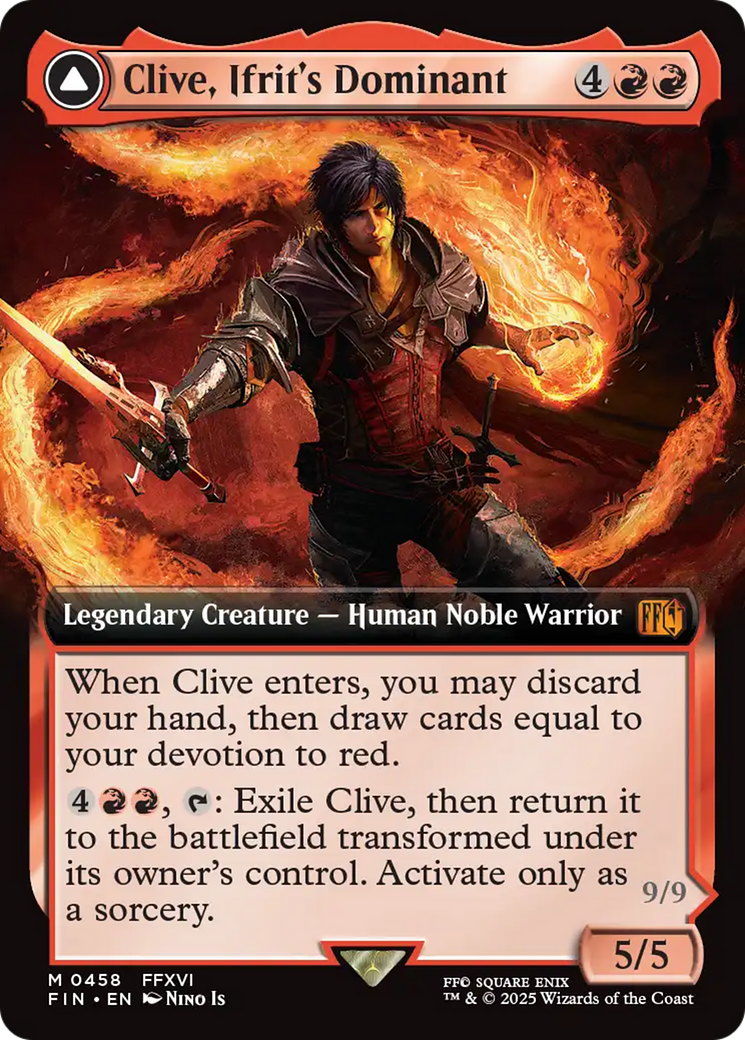 Clive, Ifrit's Dominant (Extended Art) (FIN-458) - FINAL FANTASY: (enchantment, Extended Art)