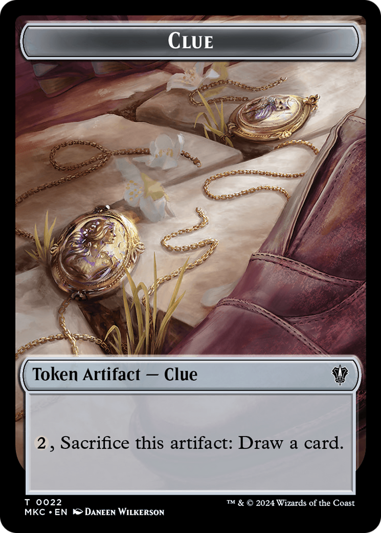 Clue (TMKC-022) - Murders at Karlov Manor Commander Tokens Foil