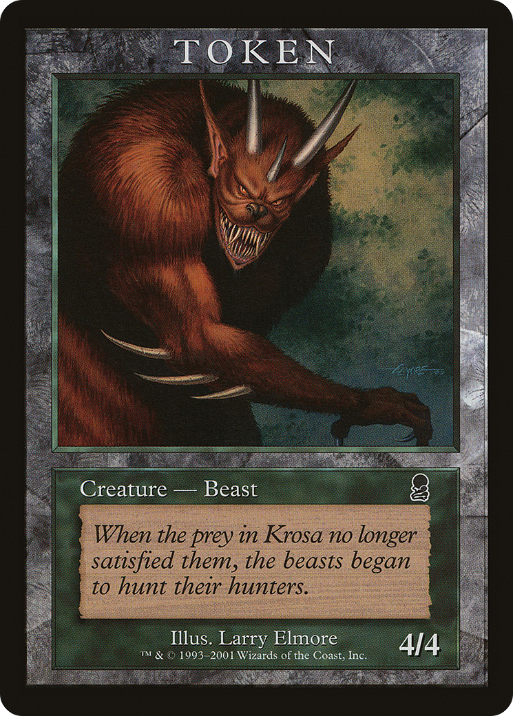 Beast Token (ODY) (MPRP-008) - Magic Player Rewards 2001