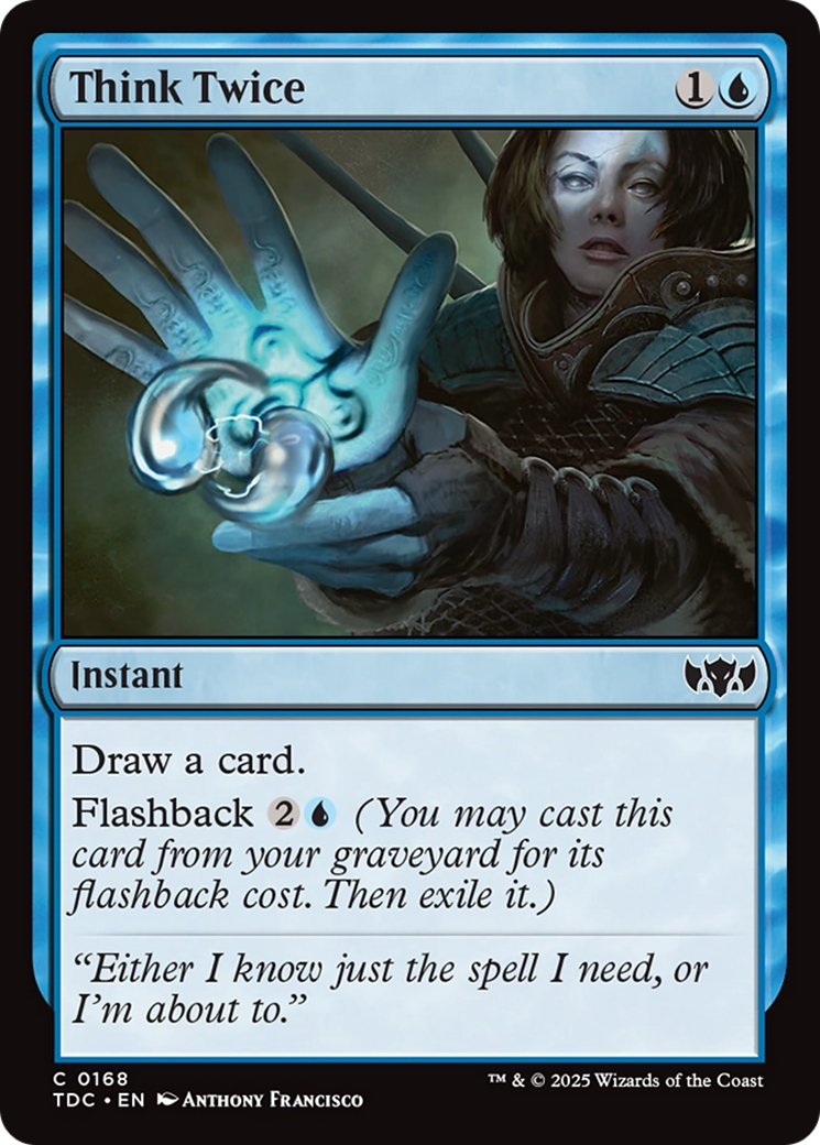 Think Twice (TDC-168) - Commander: Tarkir: Dragonstorm