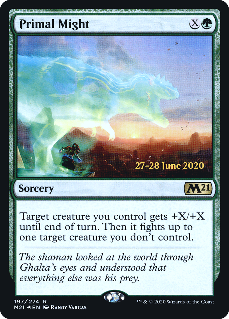 Primal Might (PRE-197S) - Core Set 2021 Promos Foil