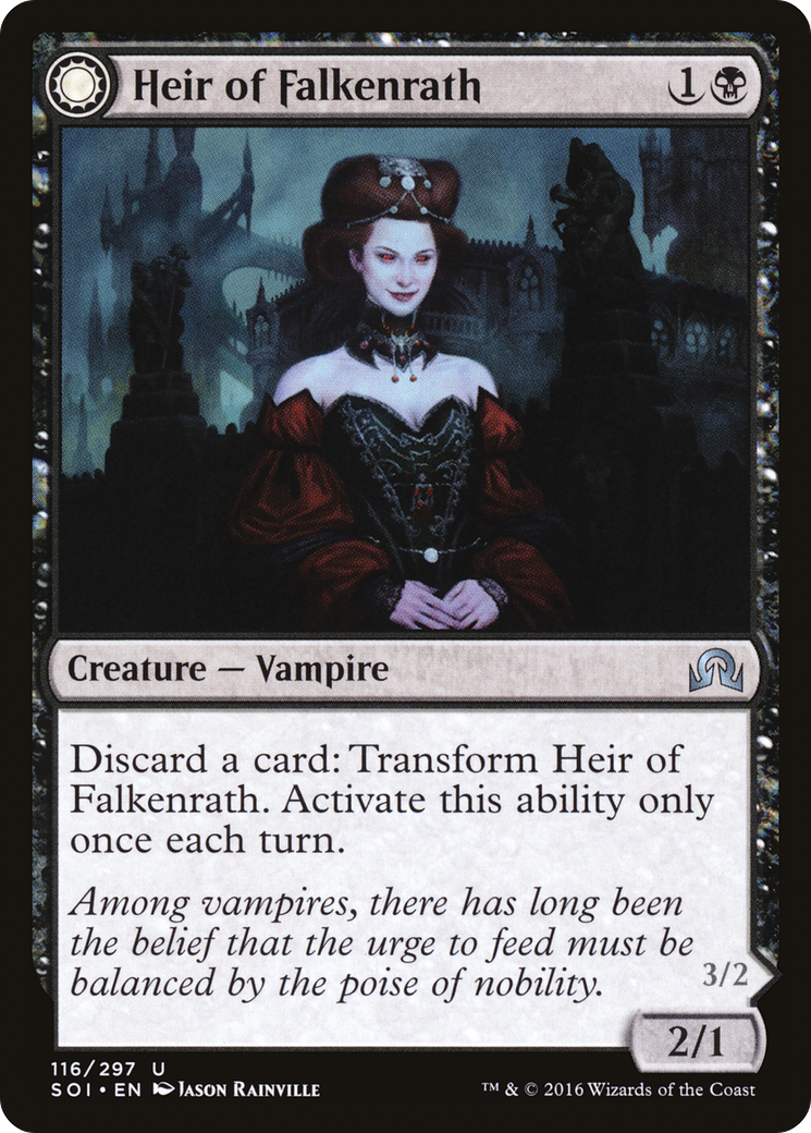 Héritier de Falkenrath // Héritier de la Nuit (SOI-116) - Ténèbres sur Innistrad : (Transformation double face) Foil 