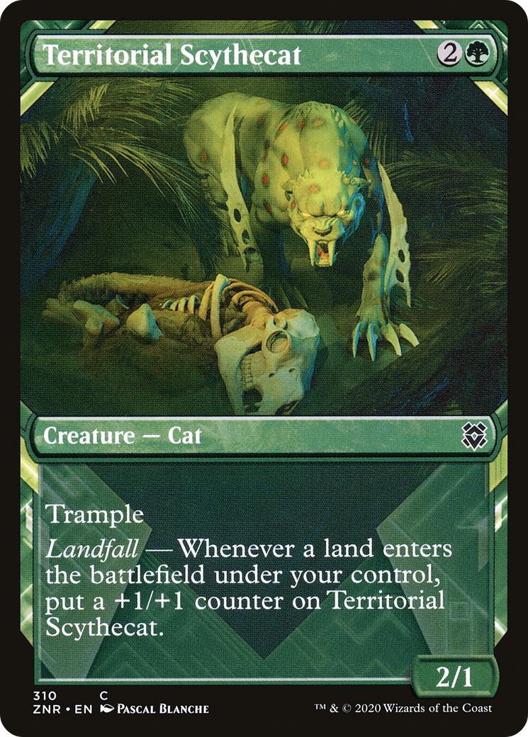 Territorial Scythecat (Showcase) (ZNR-310) - Zendikar Rising: (Showcase) Foil