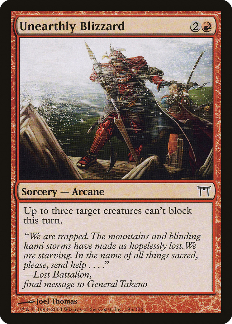 Unearthly Blizzard (CHK-196) - Champions of Kamigawa Foil
