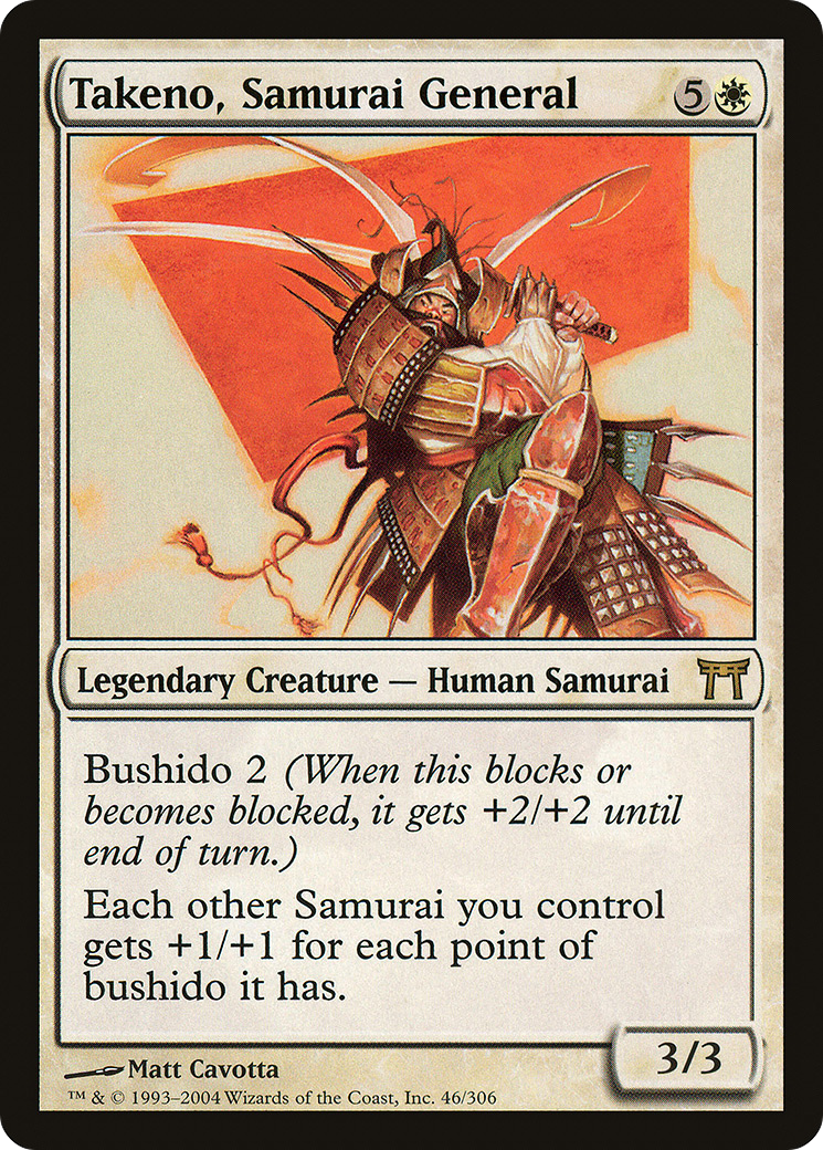 Takeno, Samurai General (CHK-046) - Champions of Kamigawa Foil