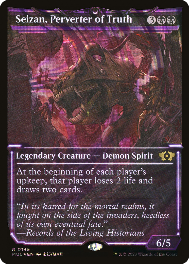 Seizan, Perverter of Truth (Halo Foil) (MUL-145) - Multiverse Legends: (Showcase) Foil