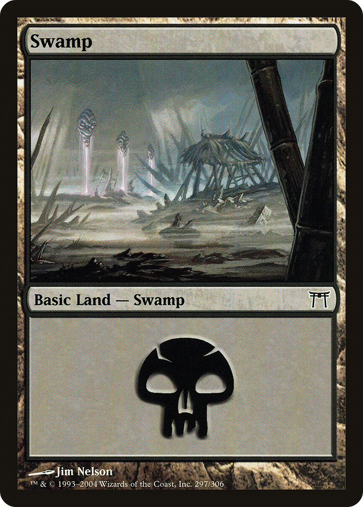 Swamp (297) (CHK-297) - Champions of Kamigawa Foil