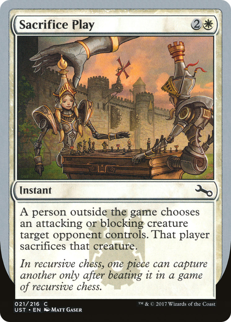 Jeu de sacrifice (UST-021) - Feuille instable 