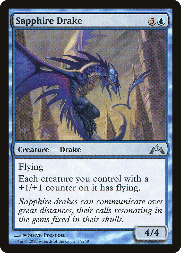 Sapphire Drake (GTC-047) - Gatecrash Foil 