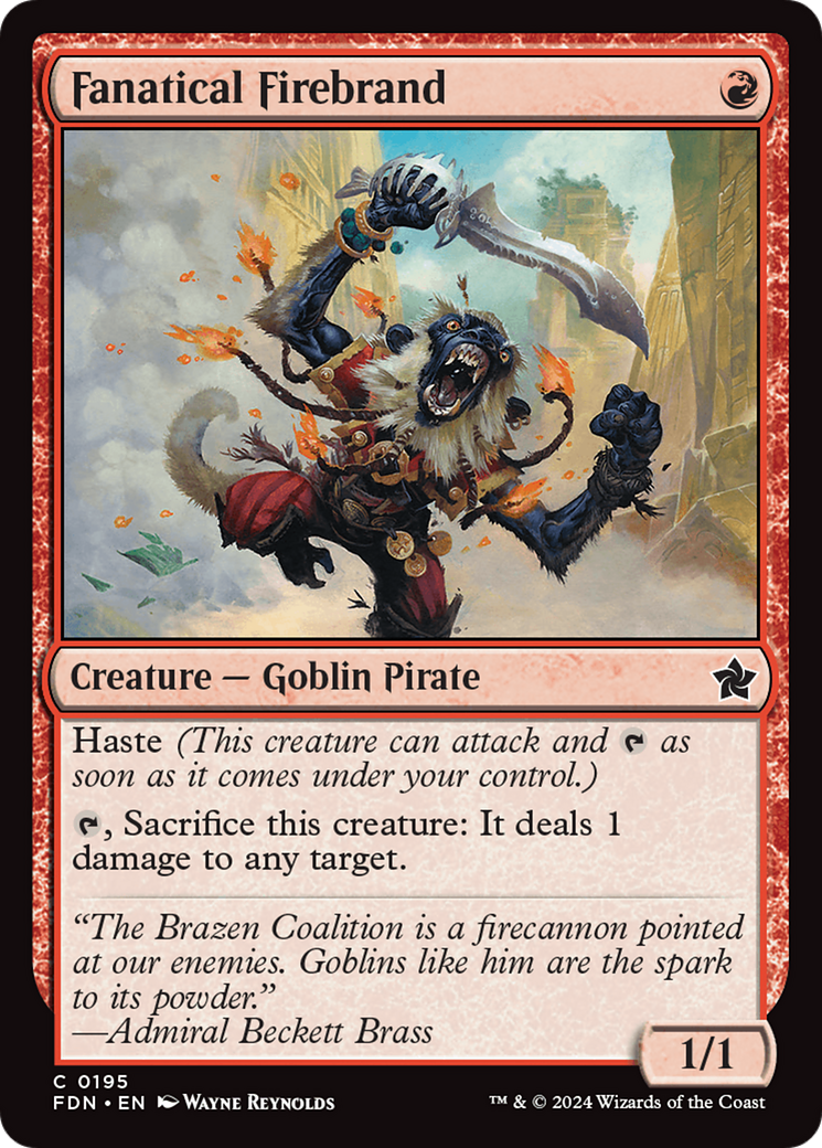 Fanatical Firebrand (FDN-195) - Fondations Foil 