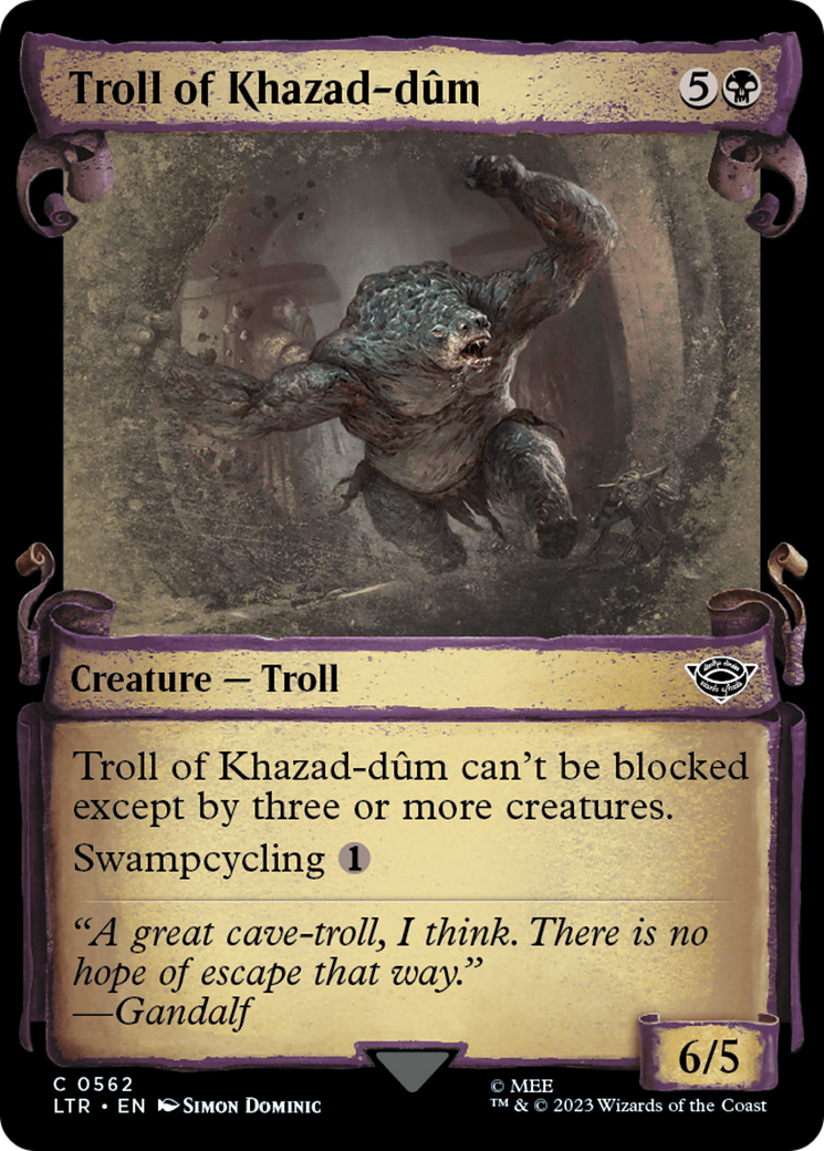Troll de Khazad-dûm (LTR-562) - Le Seigneur des Anneaux : Les Contes de la Terre du Milieu : (Vitrine) Feuille 