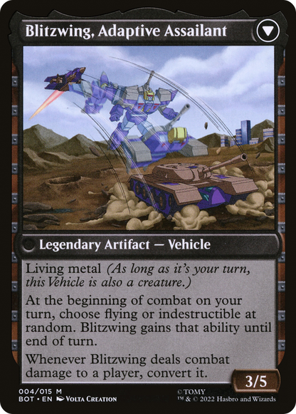 Blitzwing, Tourmenteur Cruel // Blitzwing, Assaillant Adaptatif (BOT-004) - Transformers : (convertdfc) 
