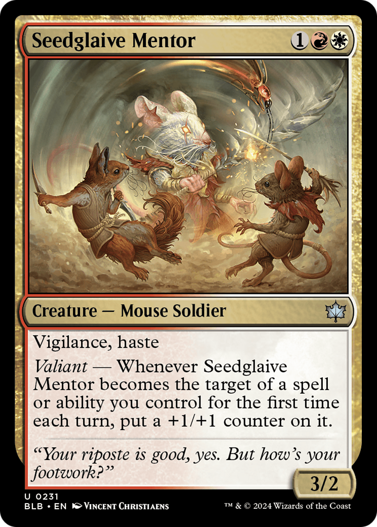 Mentor de Seedglaive (BLB-231) - Feuille Bloomburrow 