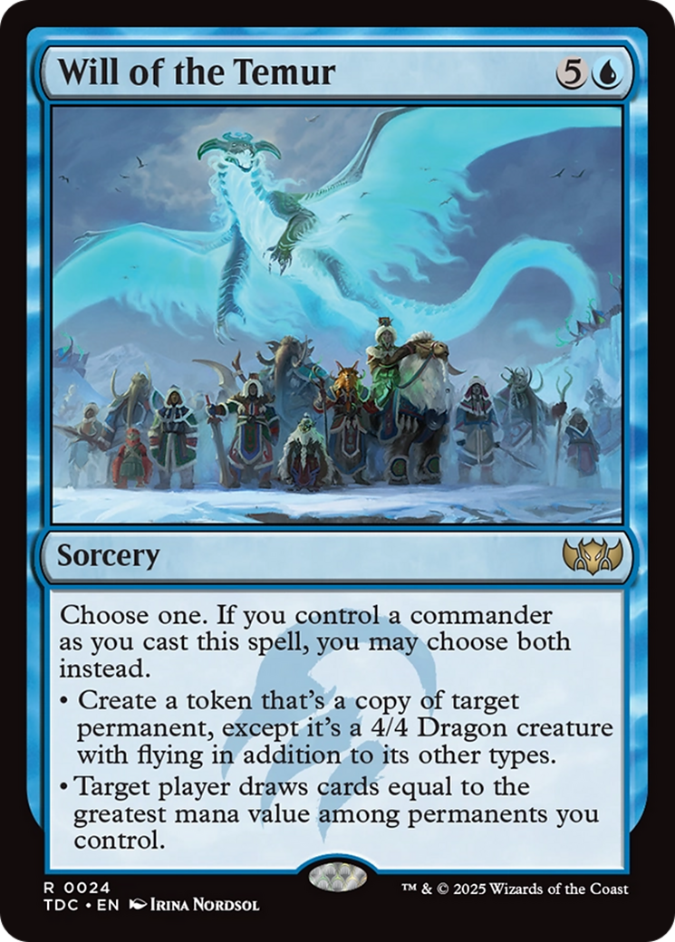 Volonté des Temur (TDC-024) - Commandant : Tarkir : Tempête de dragons 