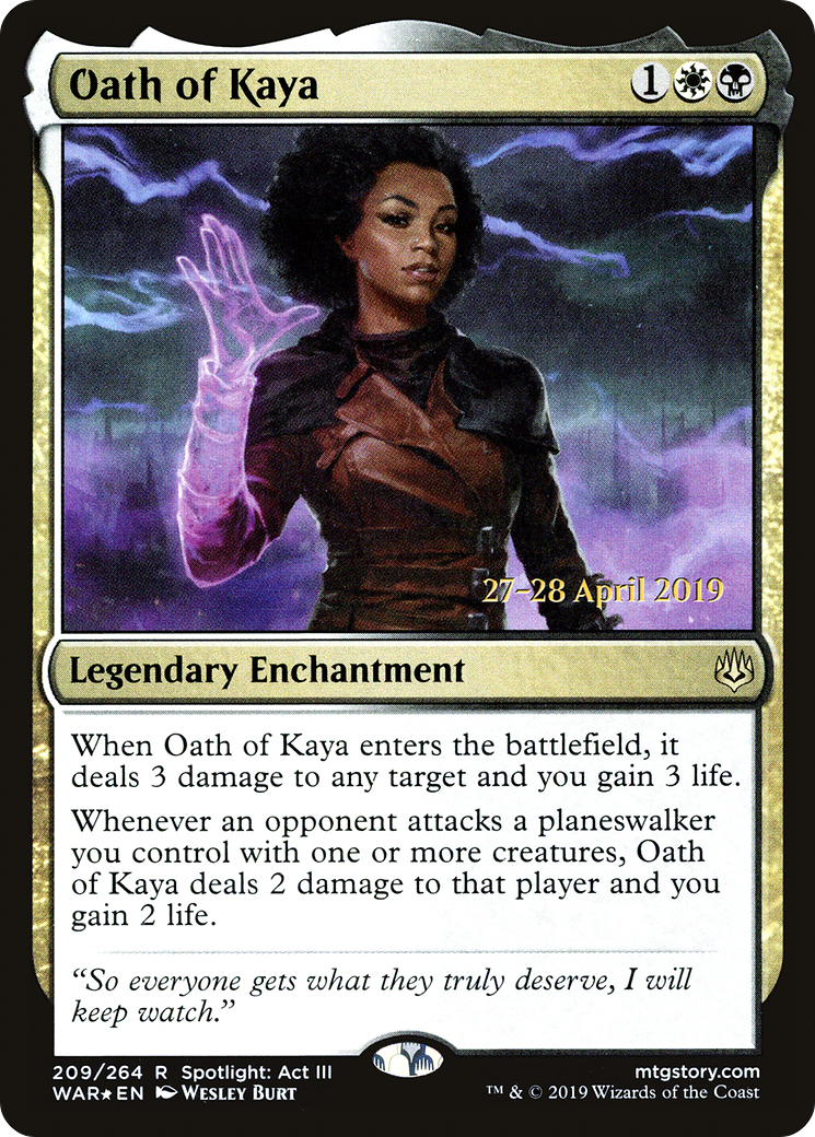 Oath of Kaya (PRE-209S) - War of the Spark Promos Foil