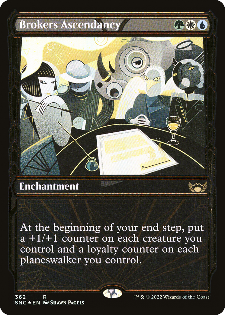 Brokers Ascendancy (Gilded Foil) (SNC-362) - Streets of New Capenna: (Showcase) Foil