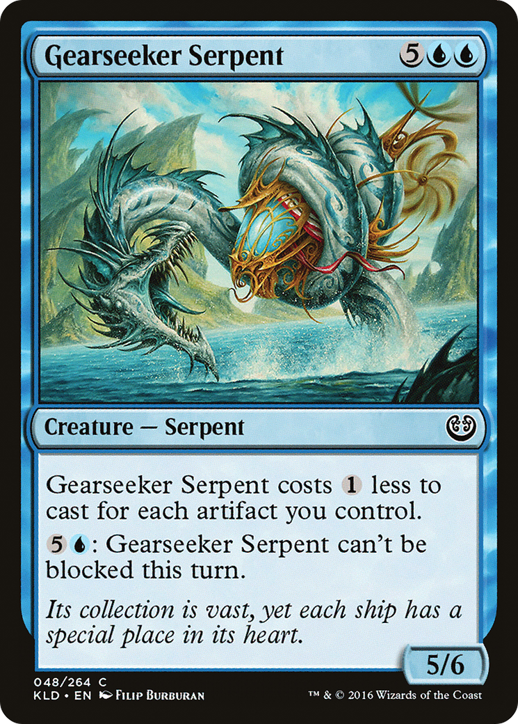 Serpent chercheur d'engrenages (KLD-048) - Feuille de Kaladesh 
