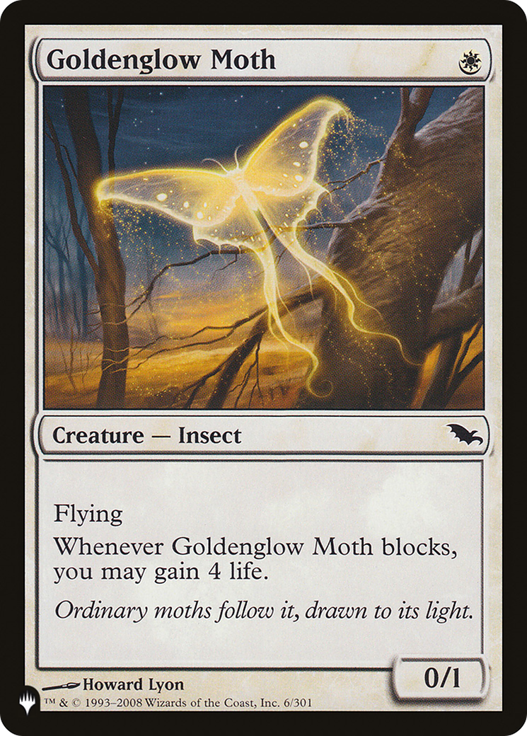 Goldenglow Moth (LIST-6/301) - The List