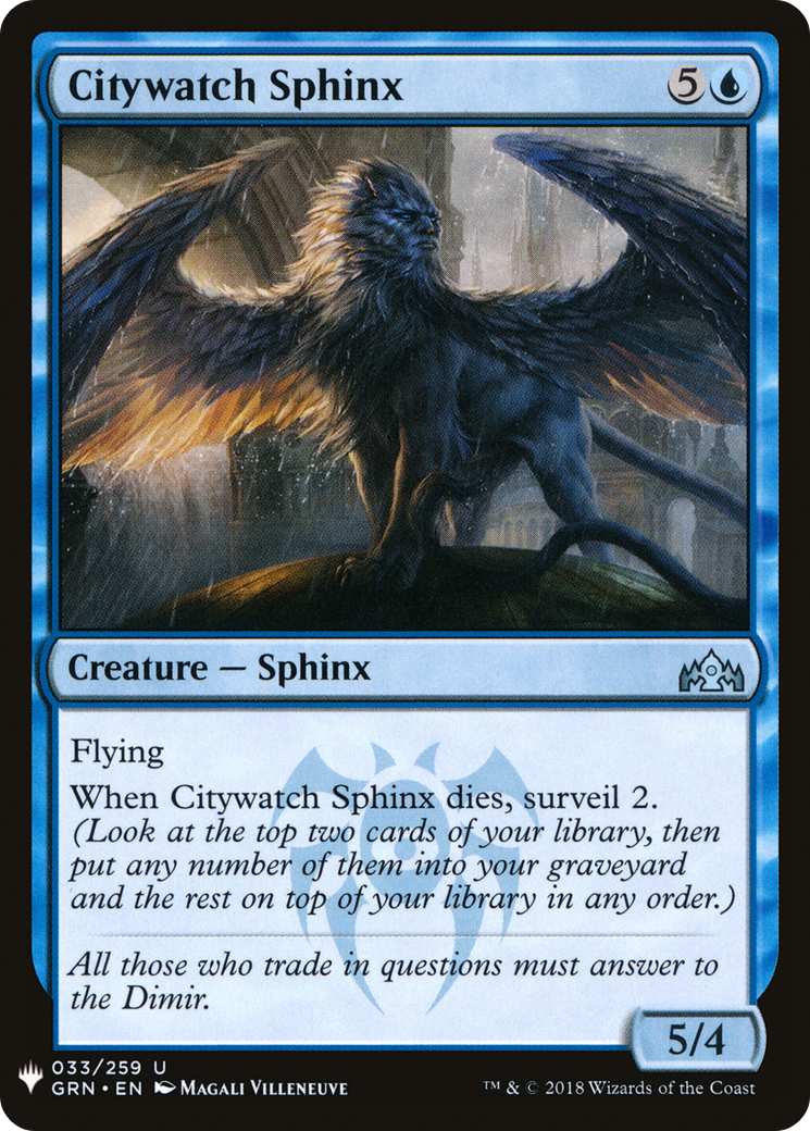 Citywatch Sphinx (LIST-033) - The List