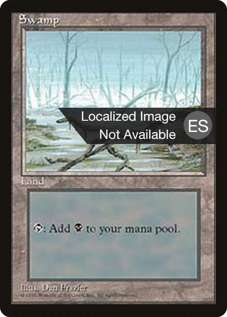 Swamp (A) (4BB-192) - Fourth Edition Foreign Black Border
