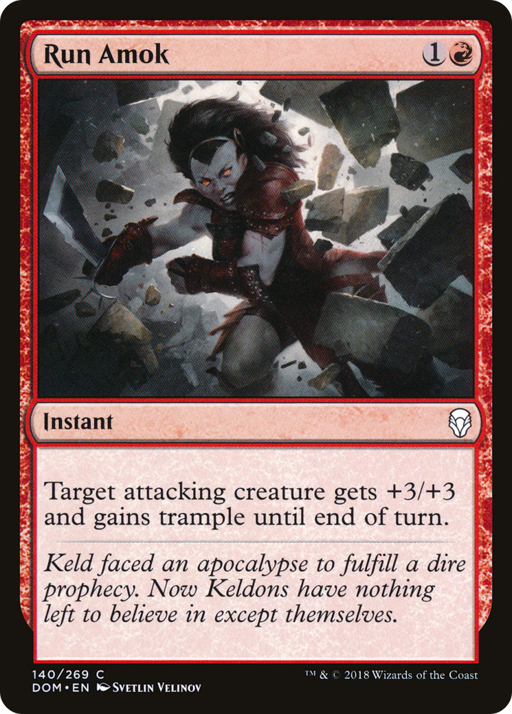 Run Amok (DOM-140) - Feuille Dominaria 