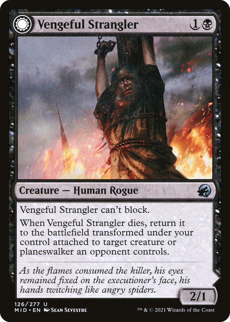Étrangleur vengeur // Étreinte étranglante (MID-126) - Innistrad : Chasse de minuit : (Transformation double face) Foil
