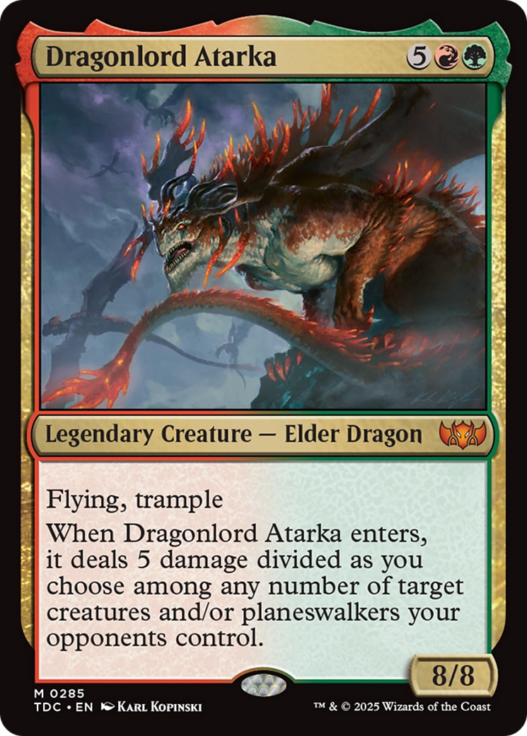 Seigneur des dragons Atarka (TDC-285) - Commandant : Tarkir : Tempête de dragons