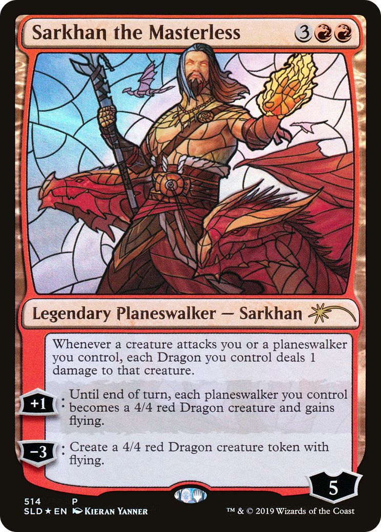 Sarkhan the Masterless (Stained Glass) (SLD-514) - Secret Lair Drop Foil