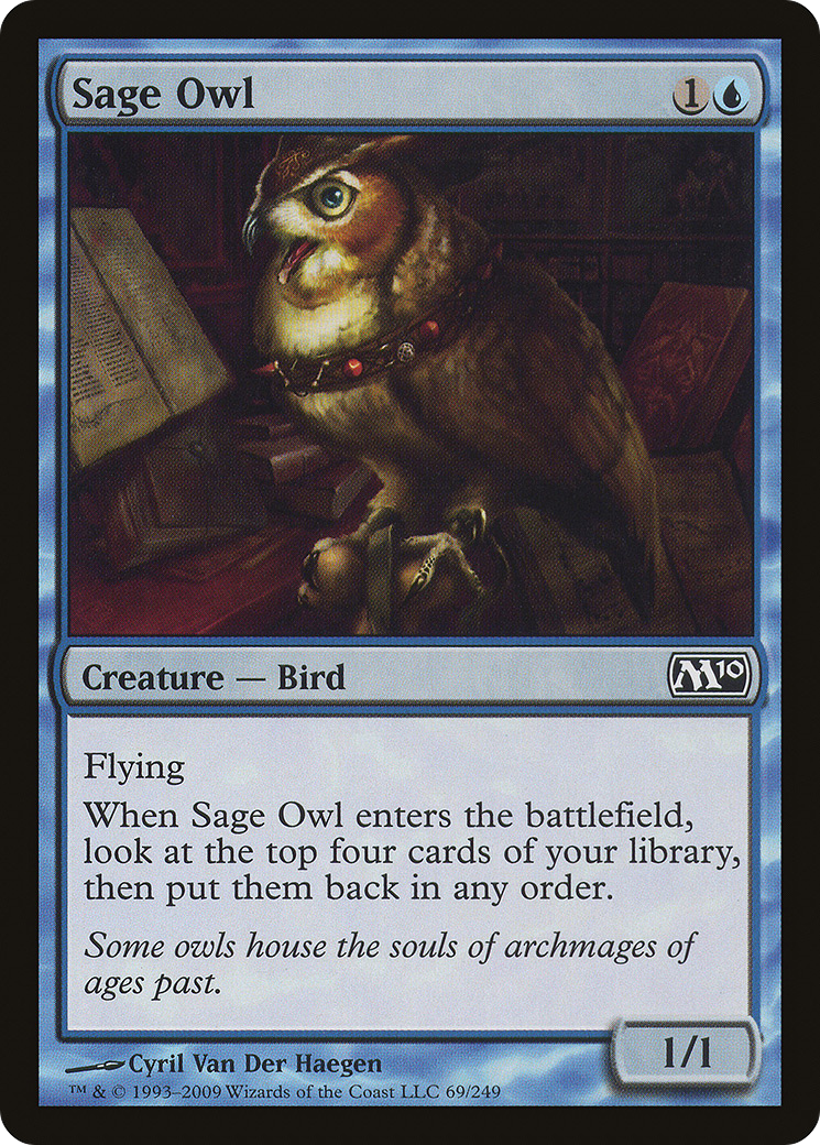 Sage Owl (M10-069) - Magic 2010 Foil