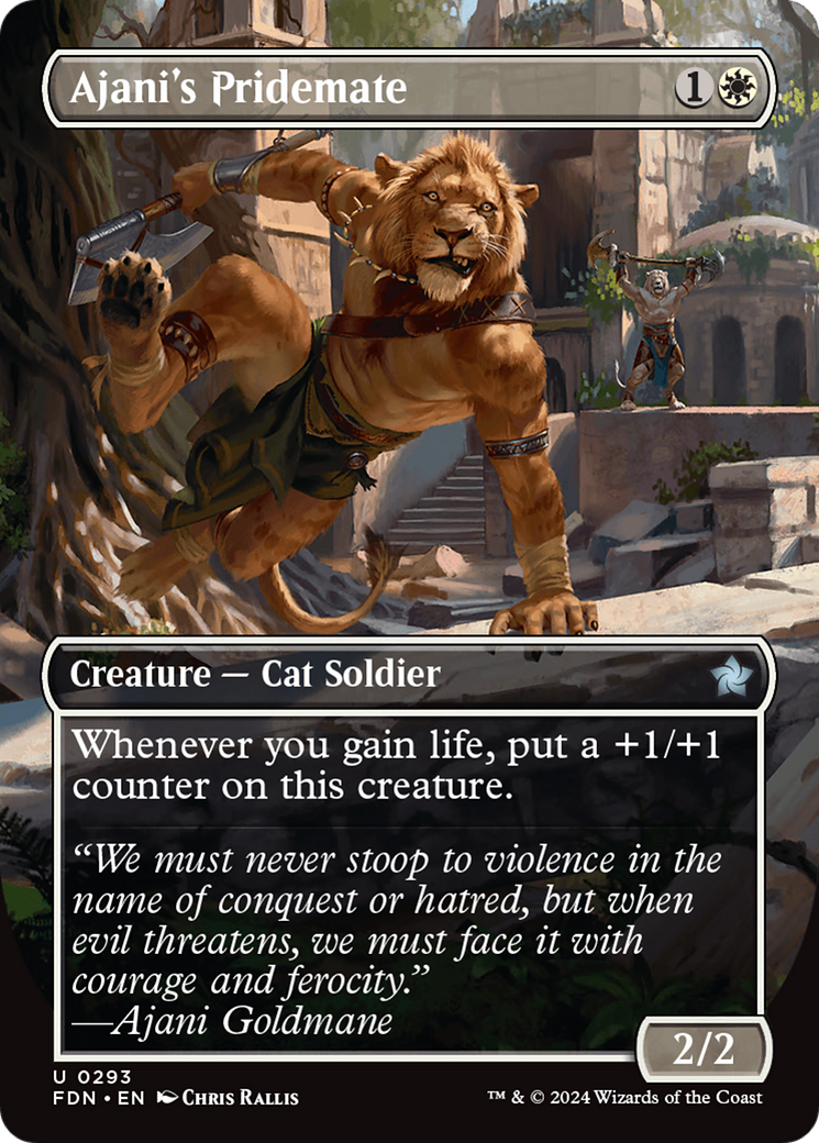 Ajani's Pridemate (FDN-293) - Feuille de fondations (sans bordure) 