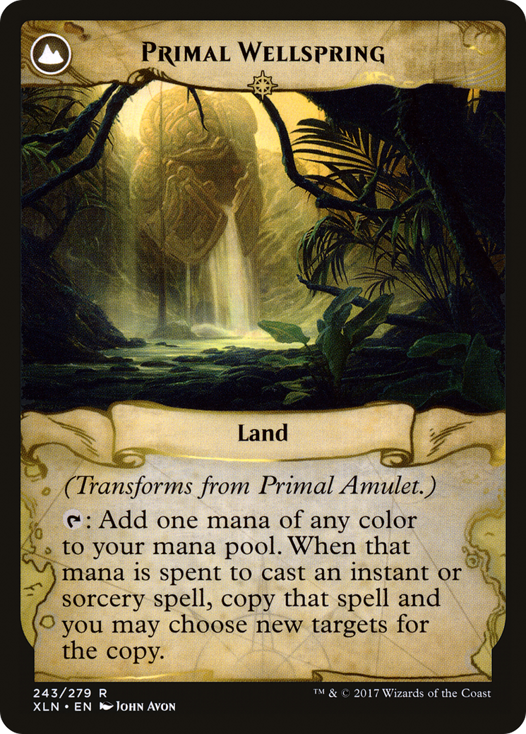 Amulette primordiale // Source primordiale (XLN-243) - Ixalan : (compasslanddfc) Feuille 