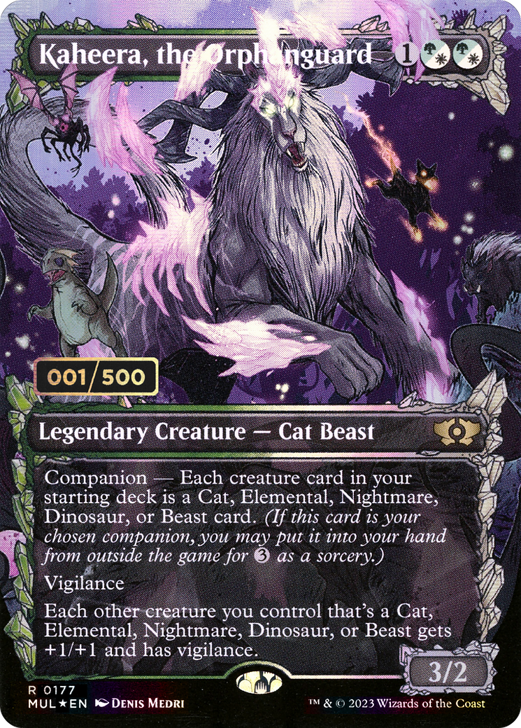 Kaheera, the Orphanguard (Serial Numbered) (MUL-177Z) - Multiverse Legends: (Showcase) (Borderless) Foil