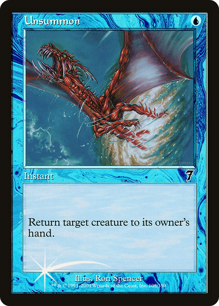 Unsummon (7ED-108★) - Seventh Edition Foil