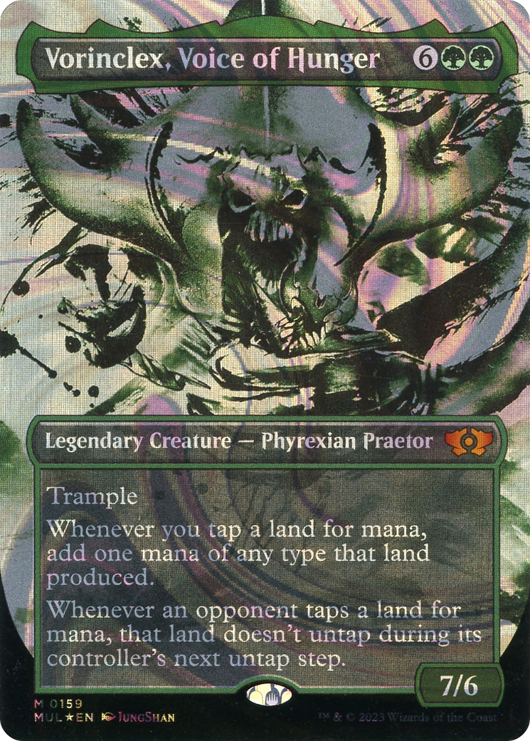 Vorinclex, Voice of Hunger (Halo Foil) (MUL-159) - Multiverse Legends: (Showcase) (Borderless) Foil