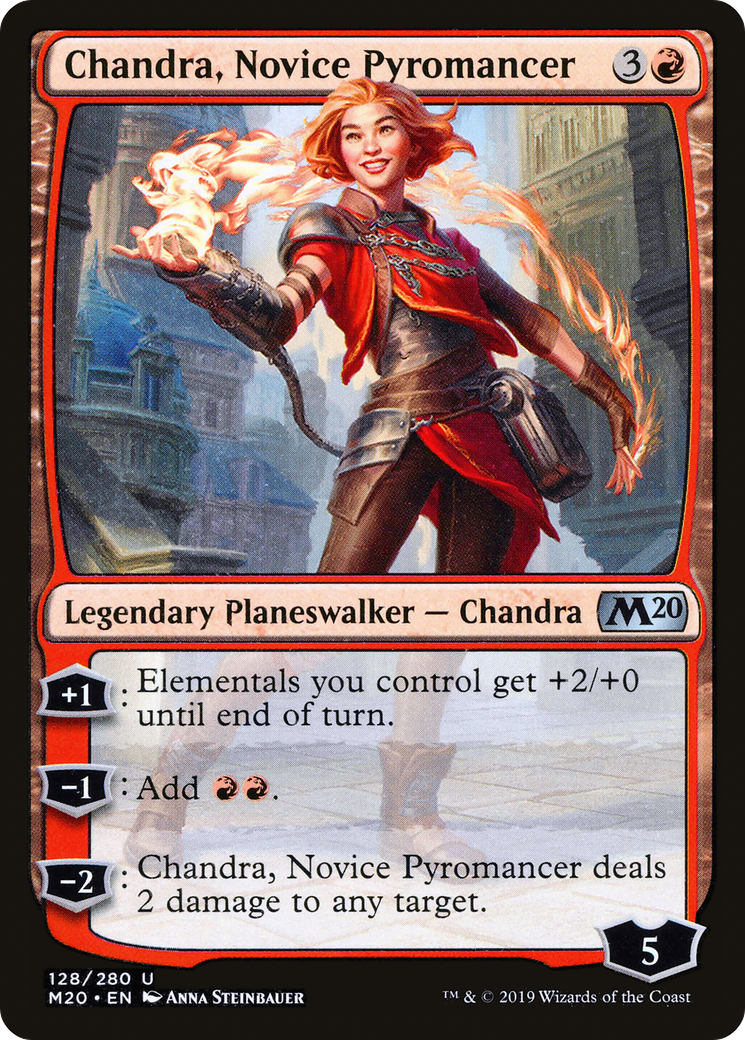 Chandra, pyromancien novice (M20-128) - Core Set 2020 Foil