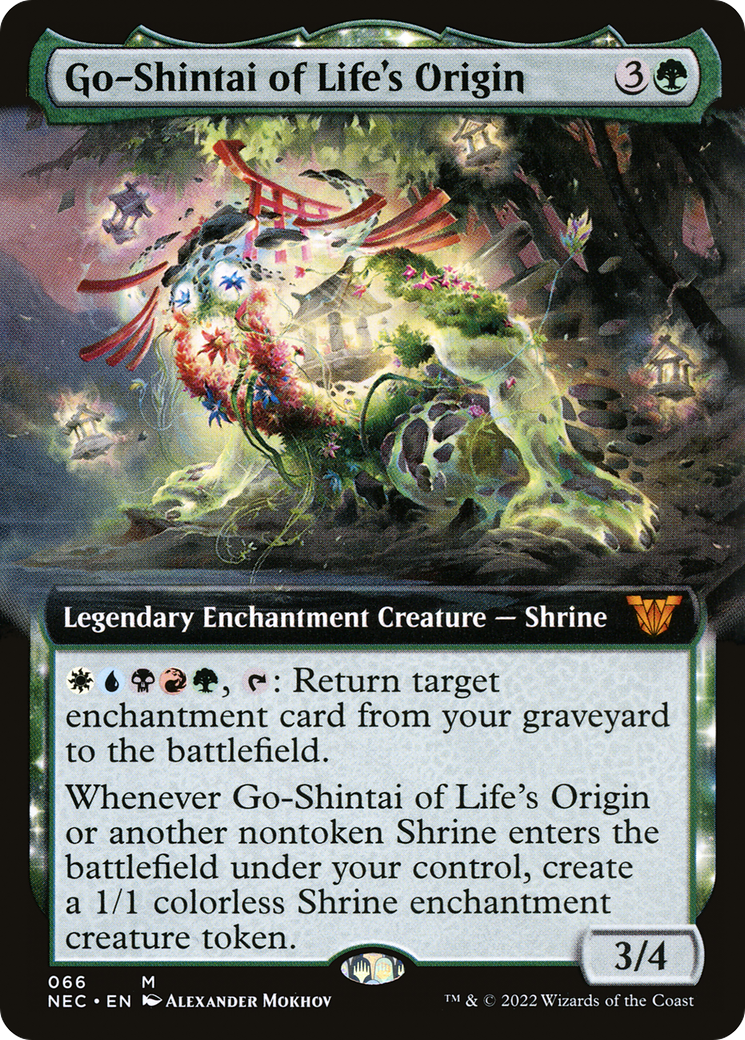 Go-Shintai of Life's Origin (Extended Art) (NEC-066) - Neon Dynasty Commander: (Extended Art)